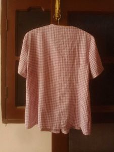 Chic Checked Button-Up Blouse