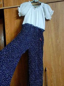Chic White &amp; black Polka Dot jumpsuit