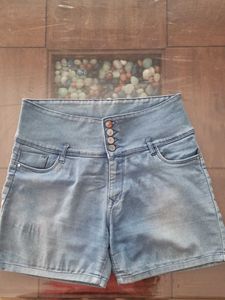 High Waisted Denim Shorts