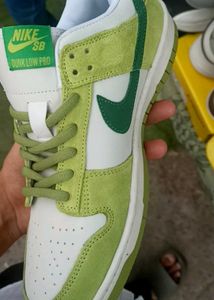 Lime Green &amp; White Nike Dunks 6-10 sizes available
