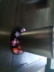 Handmade Perler Bead Flower Mini Coasters - 2 pcs