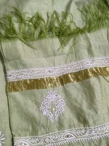 Elegant Light Green Embroidered dupatta