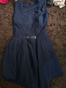 Chic Navy Skater Dress brand new