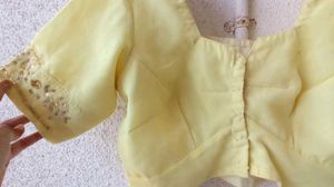 Yellow Embroidered Blouse