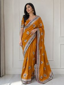 Elegant Mustard Saree with Blouse