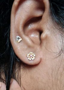 Heart Stud Earrings gold 22crt