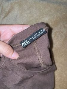 ZARA Brown T-shirt Bodysuit