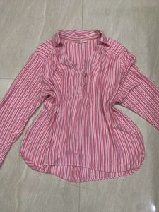 Striped Pink Long Sleeve Top