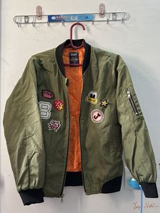 MAX Olive Green Bomber Jacket size 11-12 yr