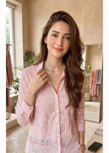 Chic Dotted Button-Up Shirt