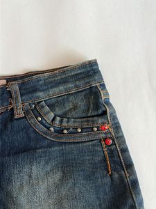 Y2k micro mini Denim Skirt