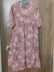 Pink Floral Print Kurta