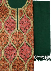 Womens Woollen Kashmiri Embroidery Salwar Suit
