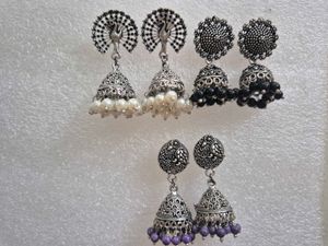 Elegant Jhumka Earrings Set - Unused