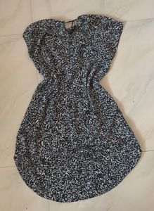 Stylish Black &amp; White Print tunic top dress