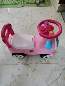 Pink Monkey Ride-On Toy Car