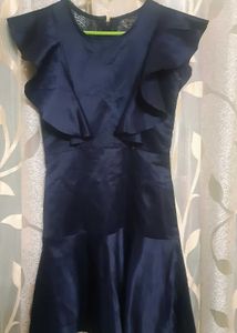 Navy Blue Ruffle Dress