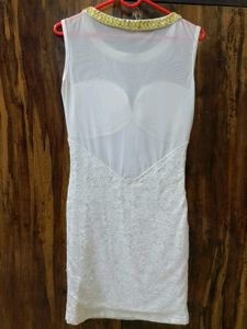 party wear white bodycon dress
