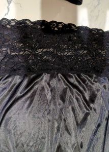 Black Pleated Midi Skirt