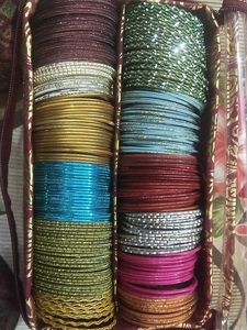 12 Colour Of Metal Bangles