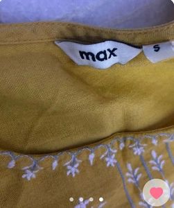 Women's Mustard Embroidered Kurta