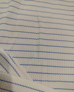 Blue Striped Off-Shoulder Top