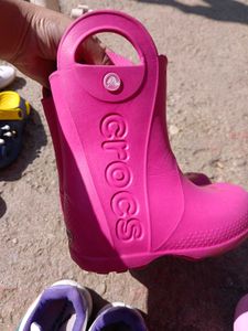 CROCS Cute Pink🎀 Rain Boots