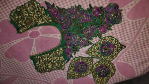 Embroidered Neck Patchwork  unstitched material