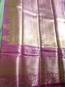 Elegant Pink &amp; Gold Silk Saree
