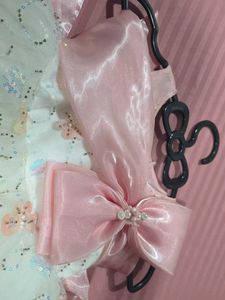 Beautiful Pink &amp; White Party Dress