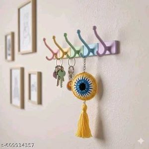 Cute Crochet Sun Keychain
