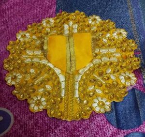 Exquisite Yellow Embroidered Dress Material