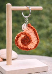 Crochet Shell Keychain
