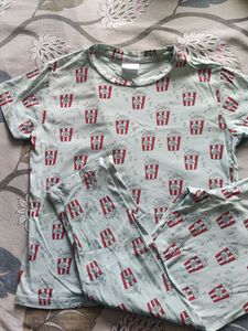 Popcorn Print Pajama Set