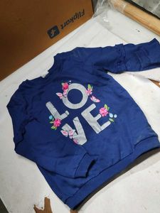 Blue "LOVE" Print Sweatshirt