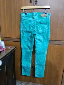 Trendy Teal Tie-Dye Jeans