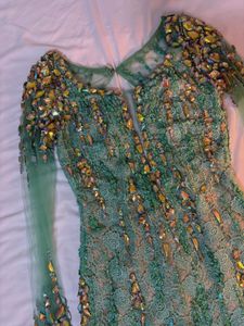 Stunning Embellished Green Gown