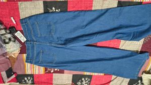 Cute Bow Print Wide Leg Jeans - shein