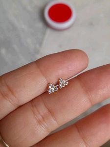 Sparkling Triangle Stud Earrings