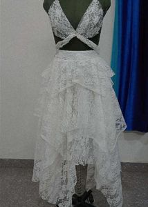 (price drop) offwhite lace skirt