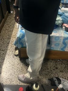 White Wide-Leg Trousers