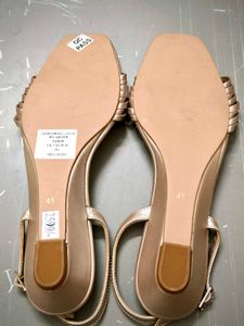 'W' Rose Gold Square Toe Wedges