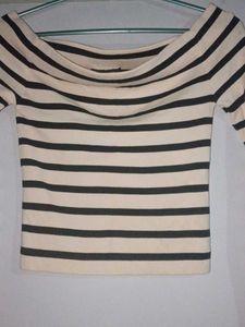 off shoulder top with sleeve side cut