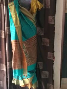 BrandNew HandwovenCottonSilkFabricSaree-ExtraStic