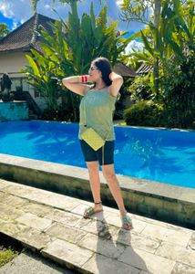 Boho Print Jumpsuit, top and shorts s