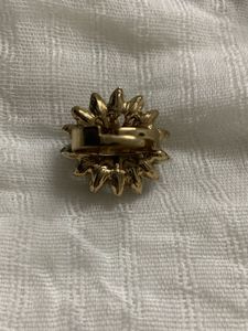 Amber Blossom Statement Ring