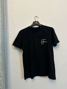 Black Embroidered Logo T-Shirt 🇩🇪