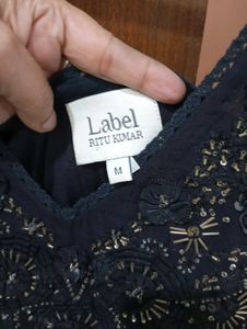 Embellished black Ethnic Gown