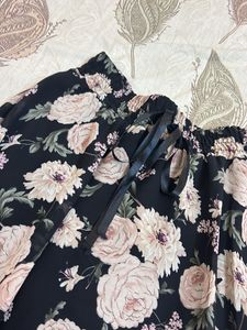 Black Floral  Skirt | High Waist