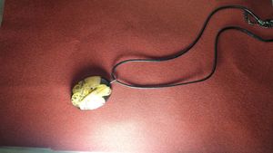 Unique Resin Pendant Necklace with flowers